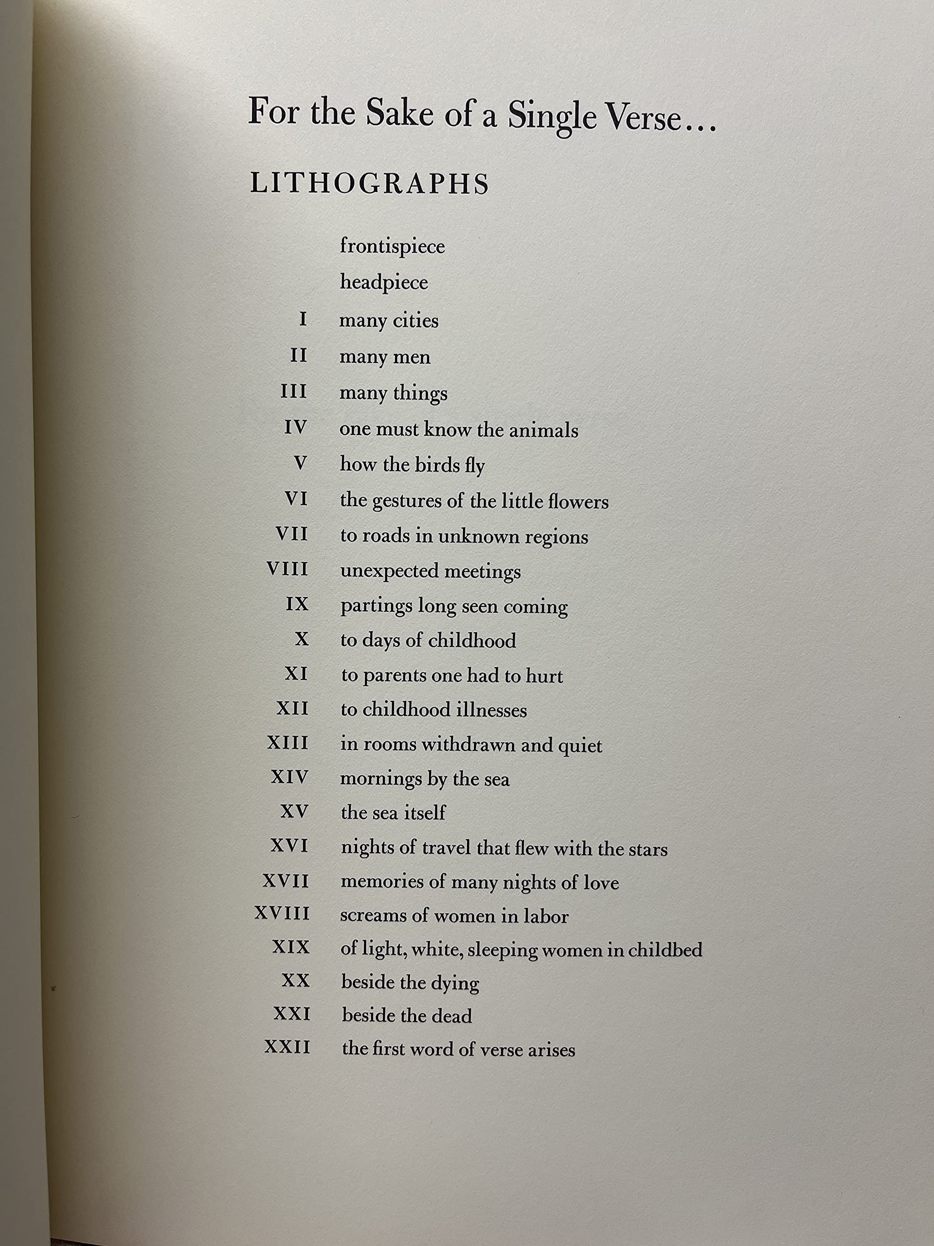 For the Sake of a Single Verse ...: From the Notebooks of Malte Laurids Brigge,Used