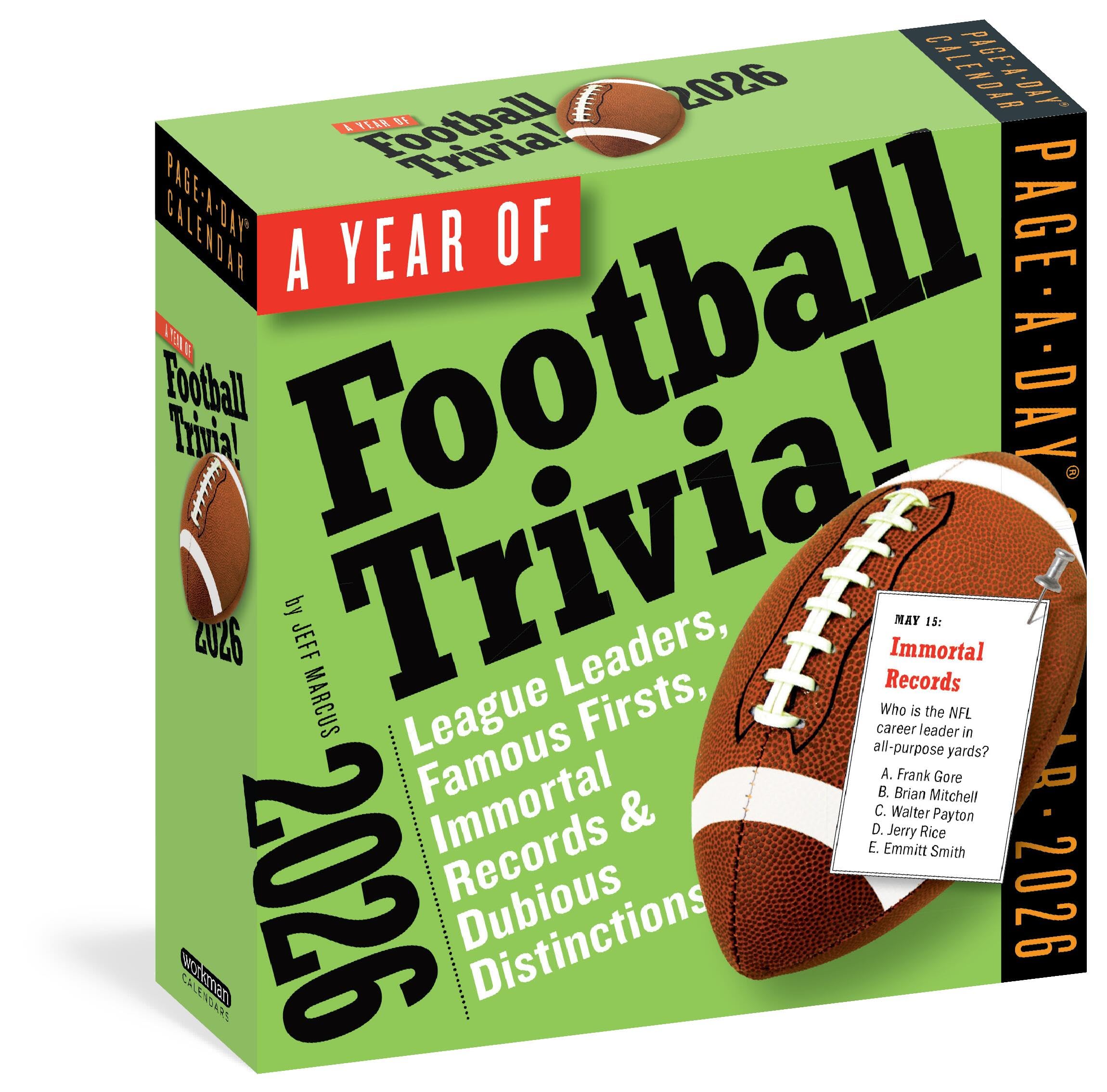 Cal 26 Year Of Football Trivia
