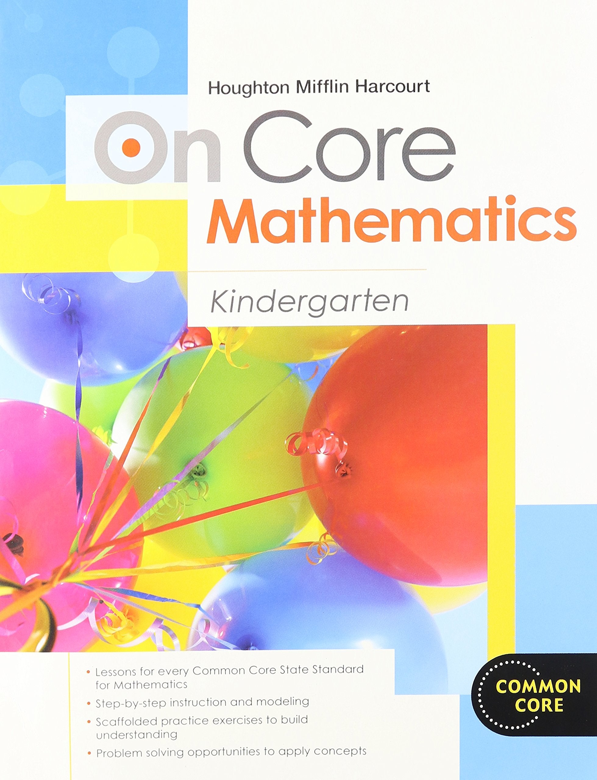 Houghton Mifflin Harcourt On Core Mathematics: Student Workbook Grade K,Used