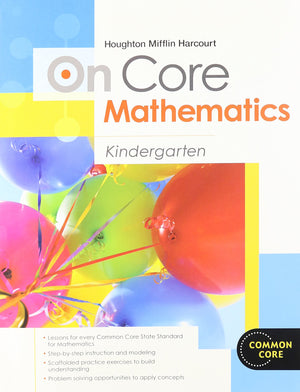 Houghton Mifflin Harcourt On Core Mathematics: Student Workbook Grade K,Used