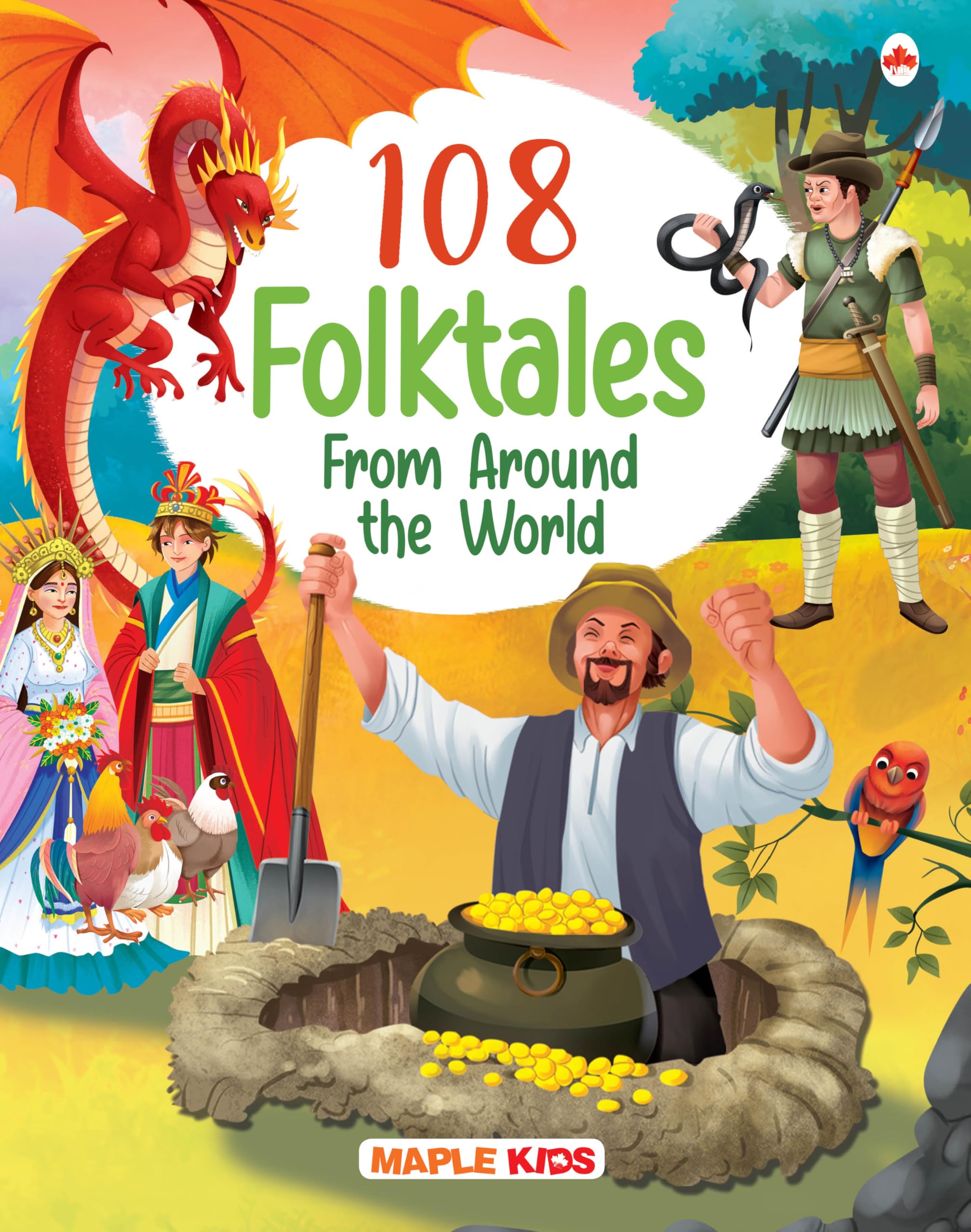 108 Folktales From Around The World (Illustrated) - Story Book For Kids - English Stories For Children - Bedtime Stories - Moral Story Book - Cultural Stories For Children -Age 3+ - Read Aloud To Infants, Toddlers