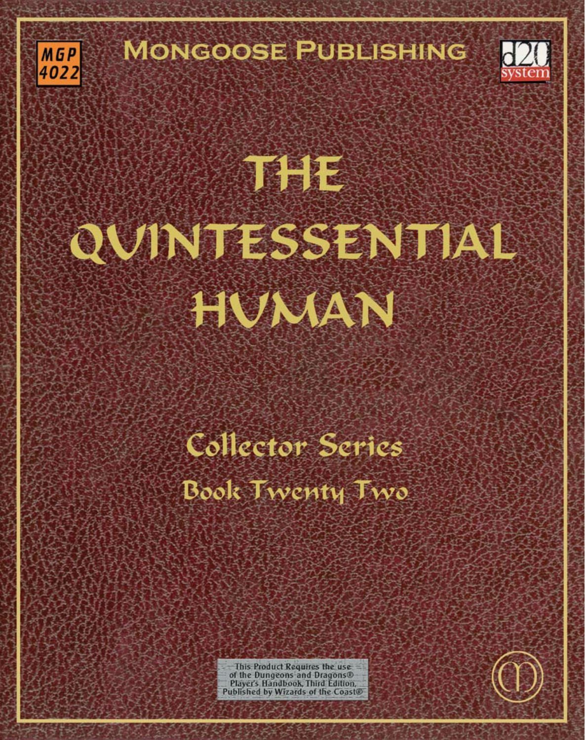 The Quintessential Human (Dungeons & Dragons d20 3.0 Fantasy Roleplaying),Used
