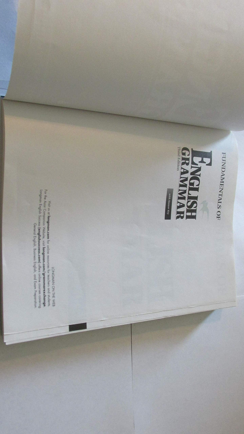 Fundamentals of English Grammar, Third Edition (Full Student Book with Answer Key),Used