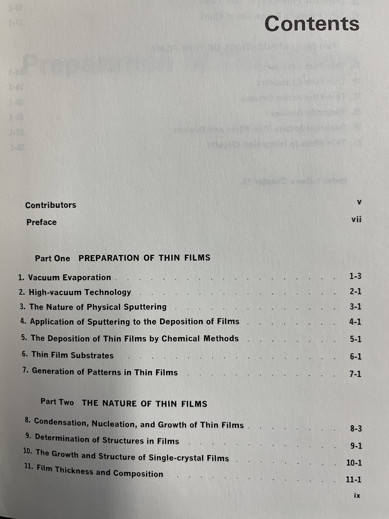 Handbook Of Thin Film Technology