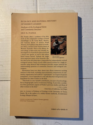 Ecology And Natural History Of Desert Lizards: Analyses Of The Ecological Niche And Community Structure (Princeton Legacy Librar,Used