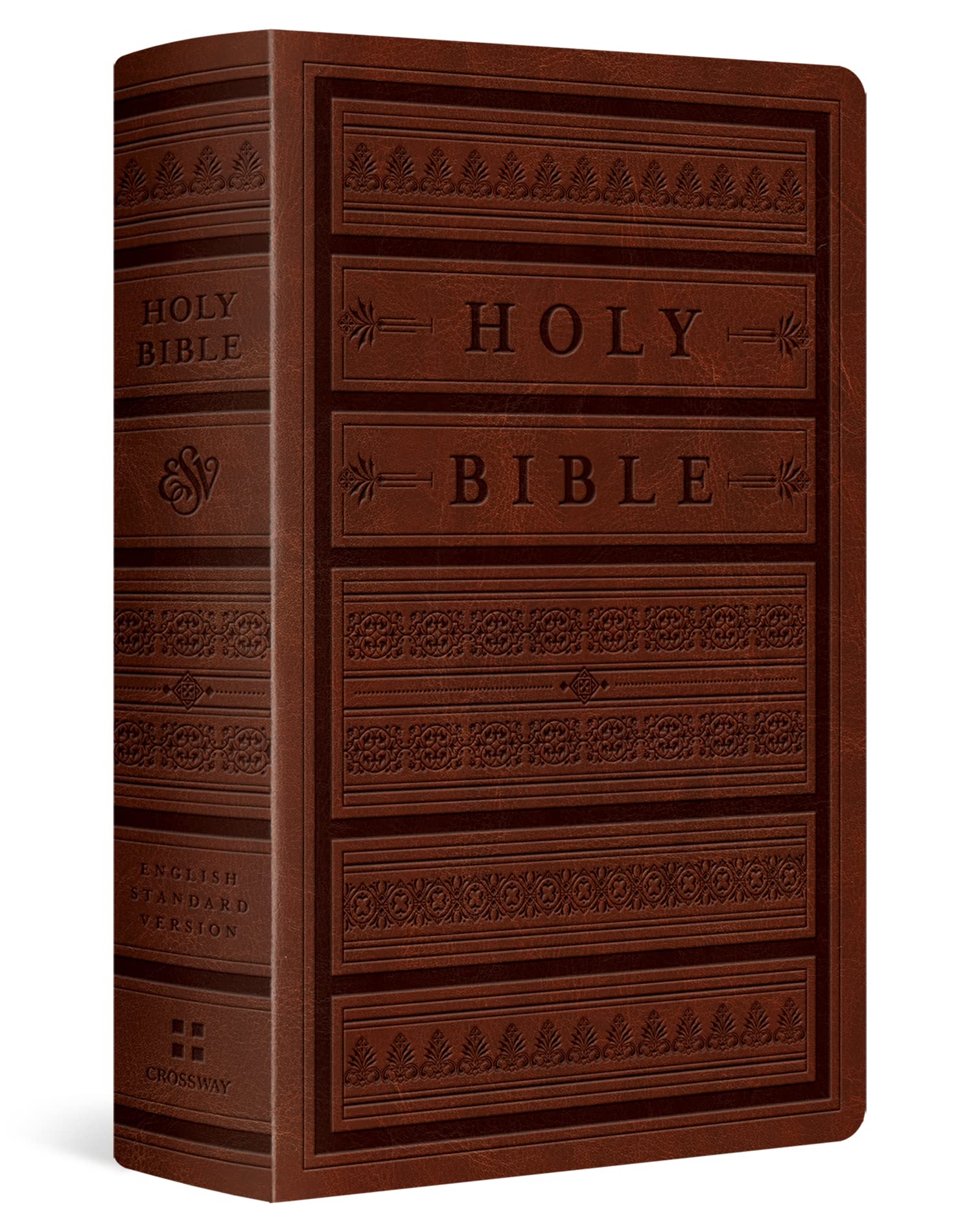 ESV Large Print Personal Size Bible (TruTone, Brown, Engraved Mantel Design),New