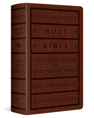 ESV Large Print Personal Size Bible (TruTone, Brown, Engraved Mantel Design),New