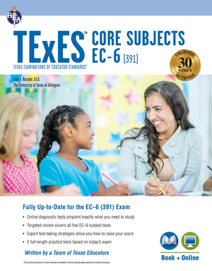 Texes Core Subjects Ec6 (391) Book + Online (Texes Teacher Certification Test Prep)-new,New