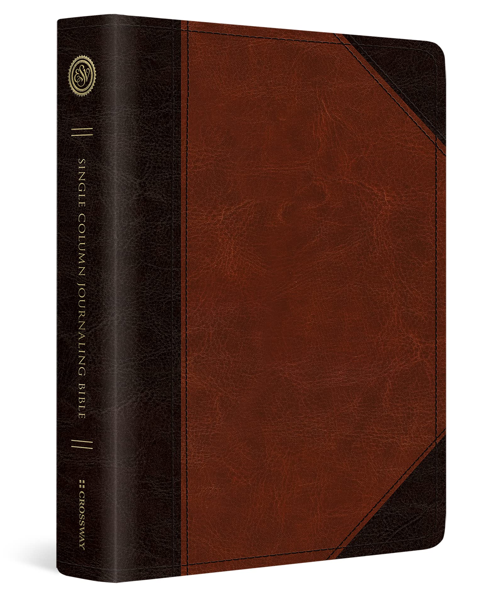 Esv Single Column Journaling Bible (Trutone, Brown/Cordovan, Portfolio Design)