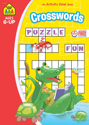 School Zone  Crosswords Workbook  64 Pages, Ages 6+, Word Puzzles, Vocabulary, Spelling, And More (School Zone Activity Zone W,Used