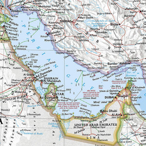 National Geographic: Middle East Classic Wall Map  Laminated (30.25 x 23.5 inches) (National Geographic Reference Map),New