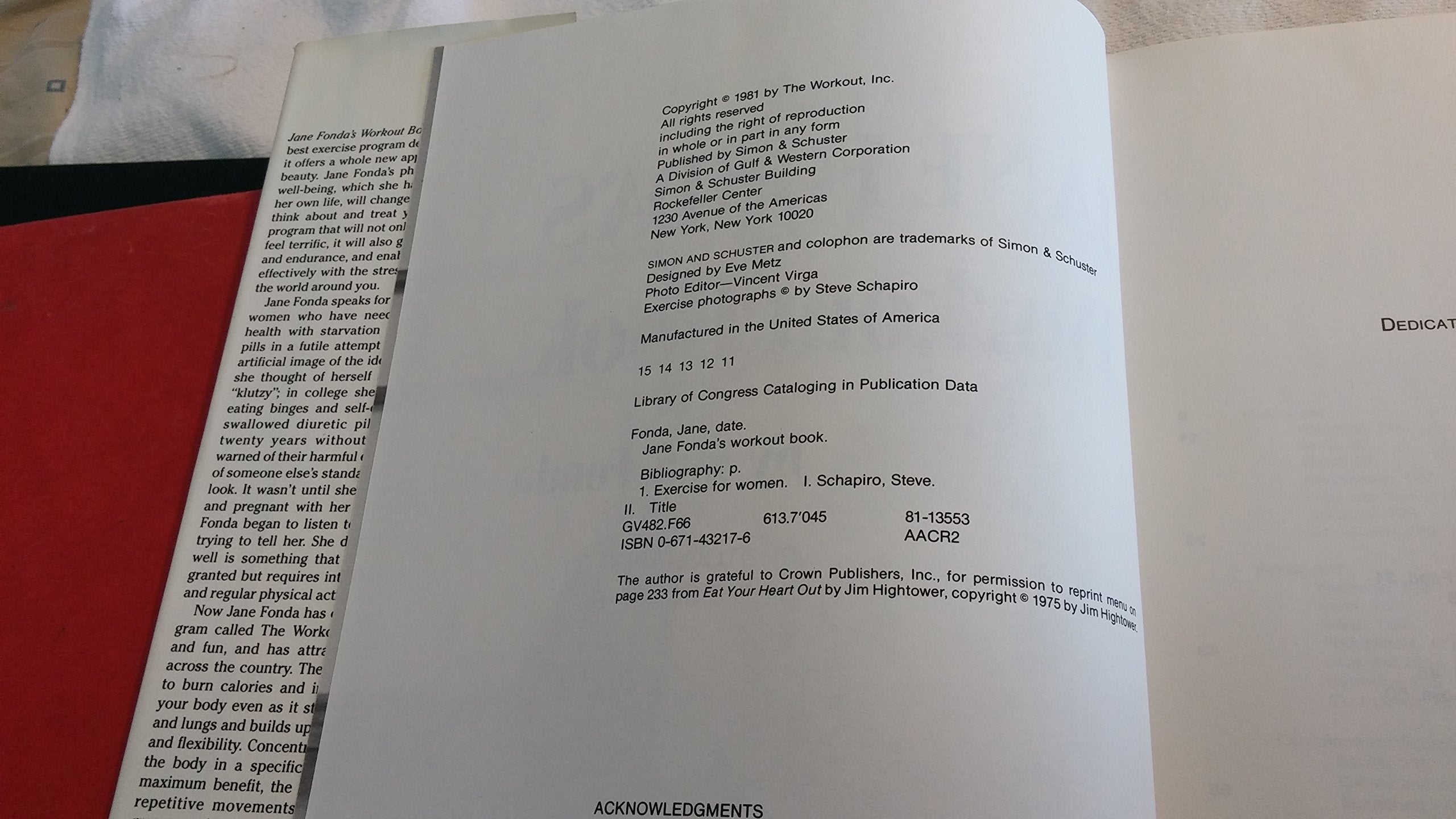 Jane Fonda'S Workout Book,Used