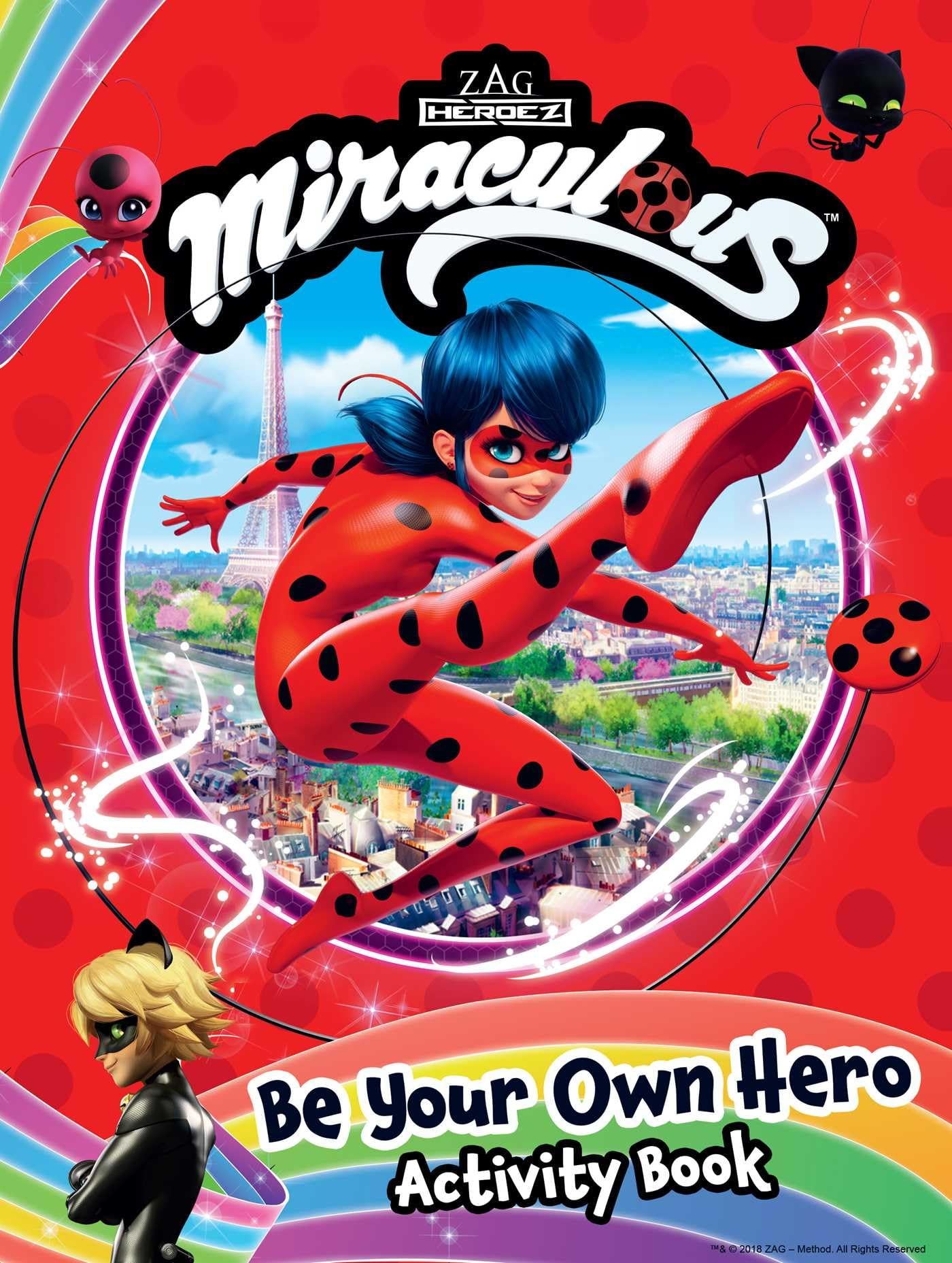 Miraculous: Be Your Own Hero Activity Book: 100% Official Ladybug & Cat Noir Gift For Kids,New