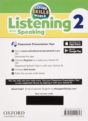 Oxford Skills World. Listening & Speaking 2. Classroom Presentation Tool Access Card,New