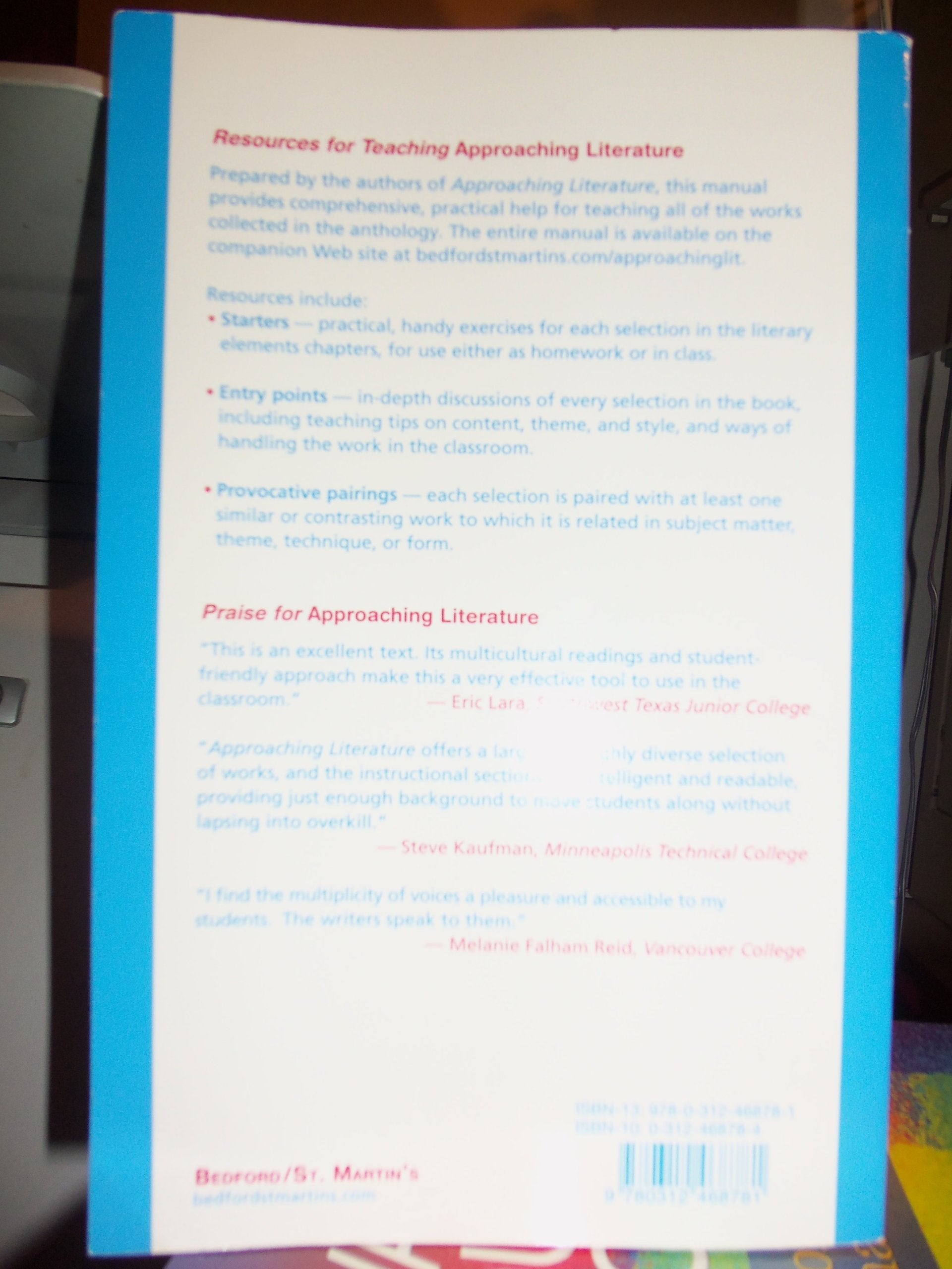 Approaching Literature: Writing, Reading, Thinking,Used