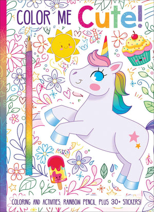 Color Me Cute! Coloring Book with Rainbow Pencil,Used