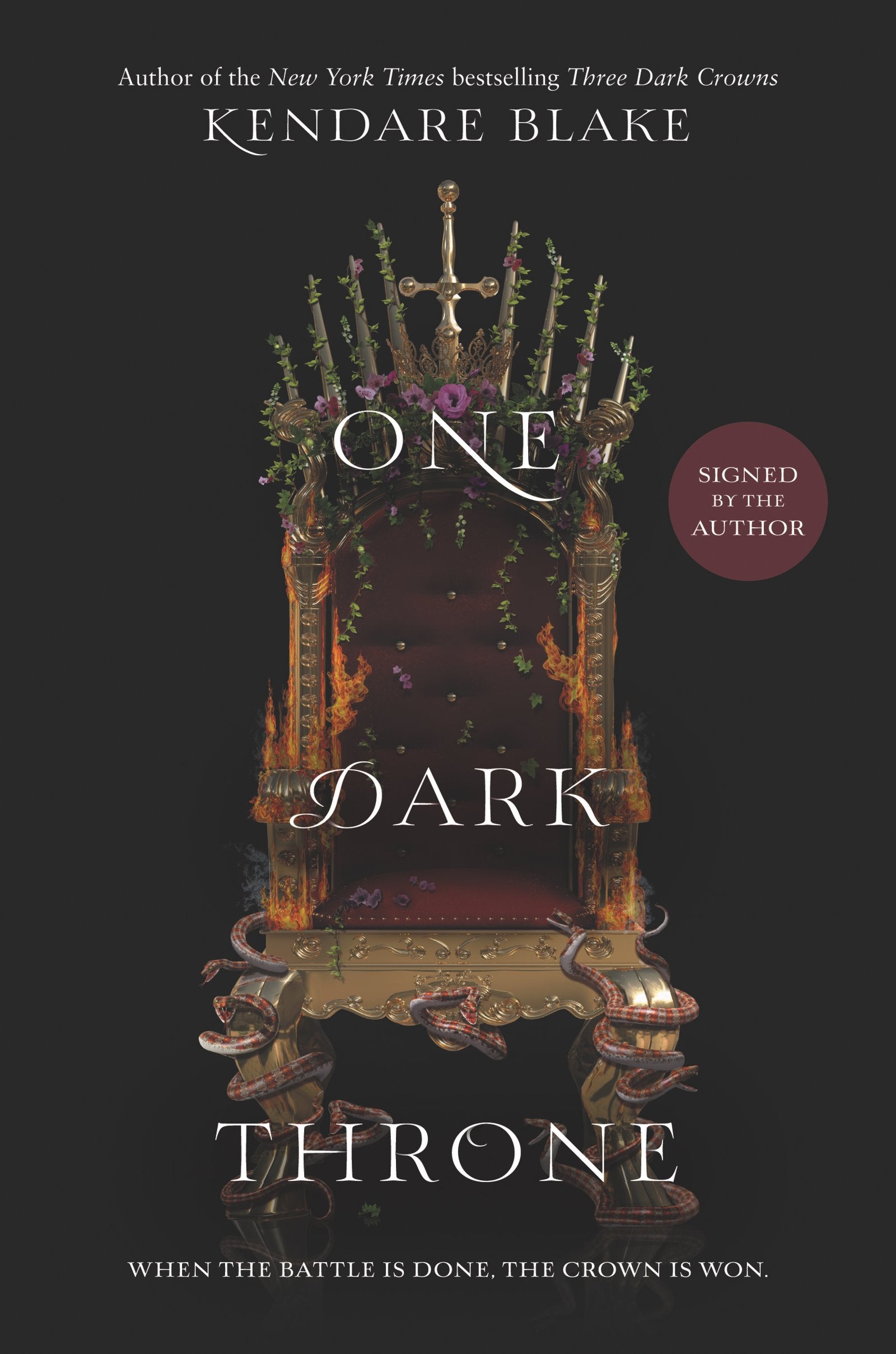 One Dark Throne  SIGNED / AUTOGRAPHED COPY,Used