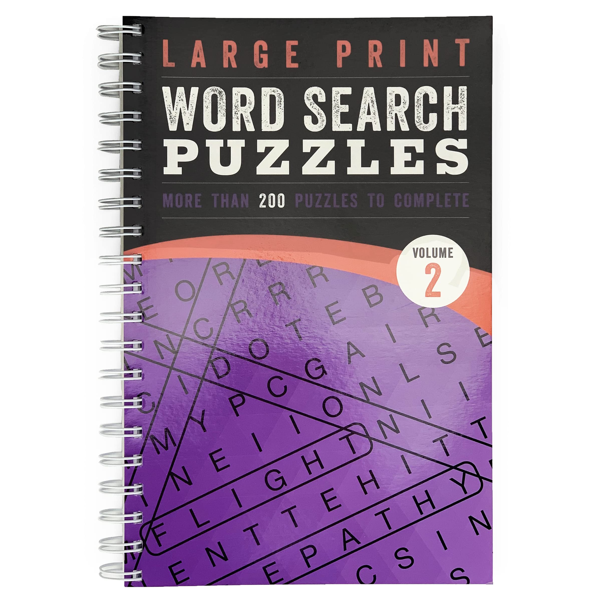 Large Print Word Search Puzzles Volume 2: Over 200 Puzzles to Complete with Solutions  Include Spiral Bound / Lay Flat Design a,Used
