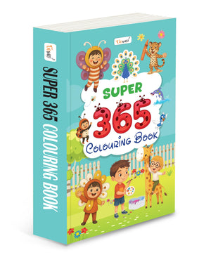 Super - 365 Colouring Book, Kids Creative Workbook, Illustrated Knowledge Book For Toddlers, Book To Boost Memory In Kids, Toddler Growth Colouring Book, Improve Concentration Book