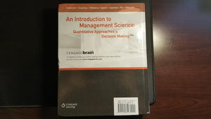 An Introduction to Management Science: Quantitative Approaches to Decision Making,Used