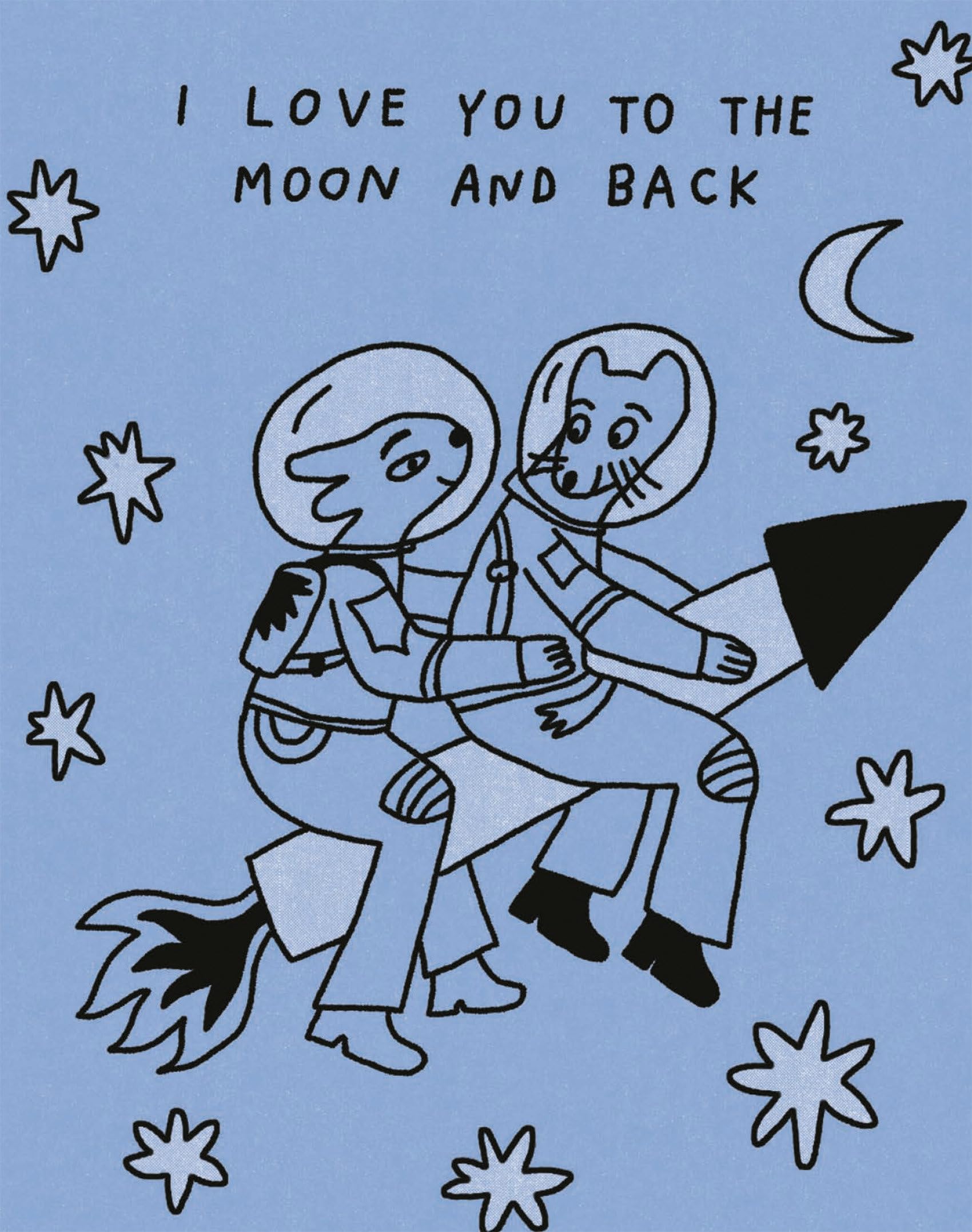 Humor Us Greeting Cards: Love  I Love You To The Moon And Back (Pack Of 6)