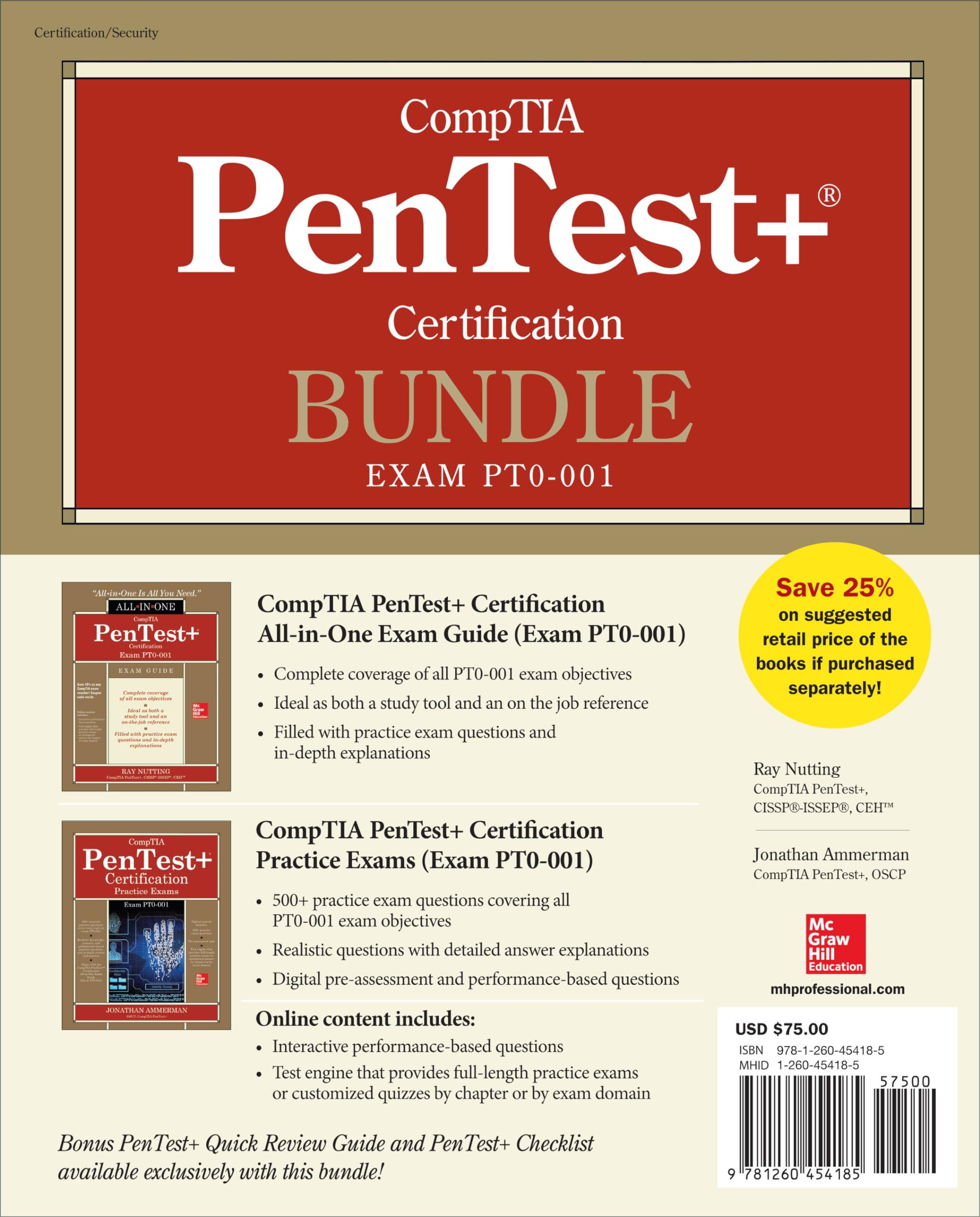 CompTIA PenTest+ Certification Bundle (Exam PT0001),Used