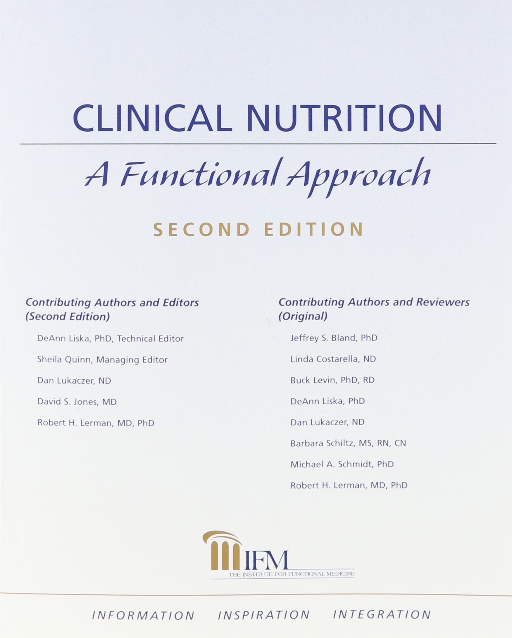 Clinical Nutrition: A Functional Approach,Used
