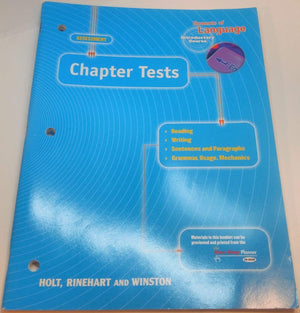 Chapter Tests: Elements of Language Introductory Course,Used