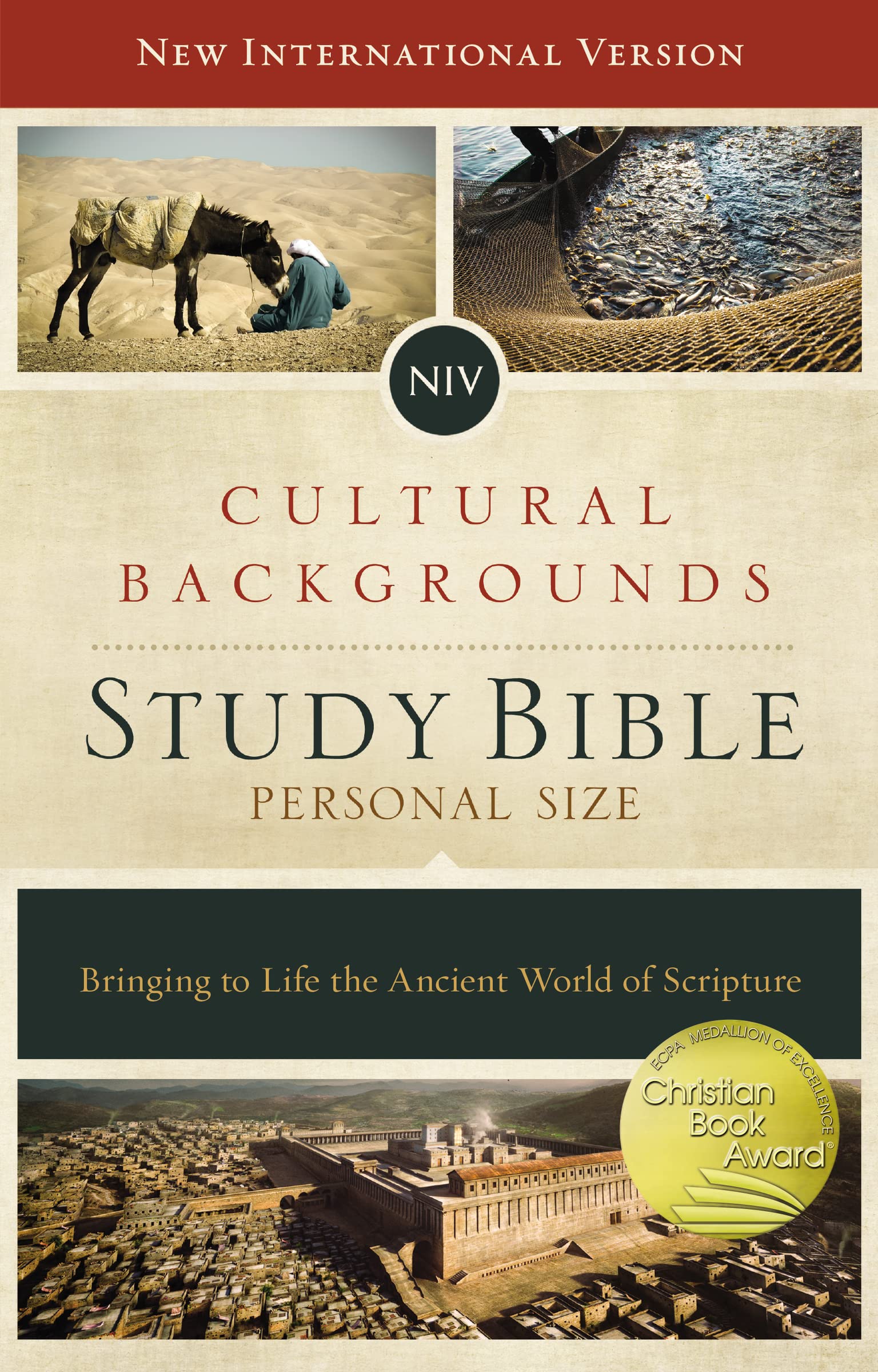 NIV, Cultural Backgrounds Study Bible, Personal Size, Hardcover, Red Letter: Bringing to Life the Ancient World of Scripture,New