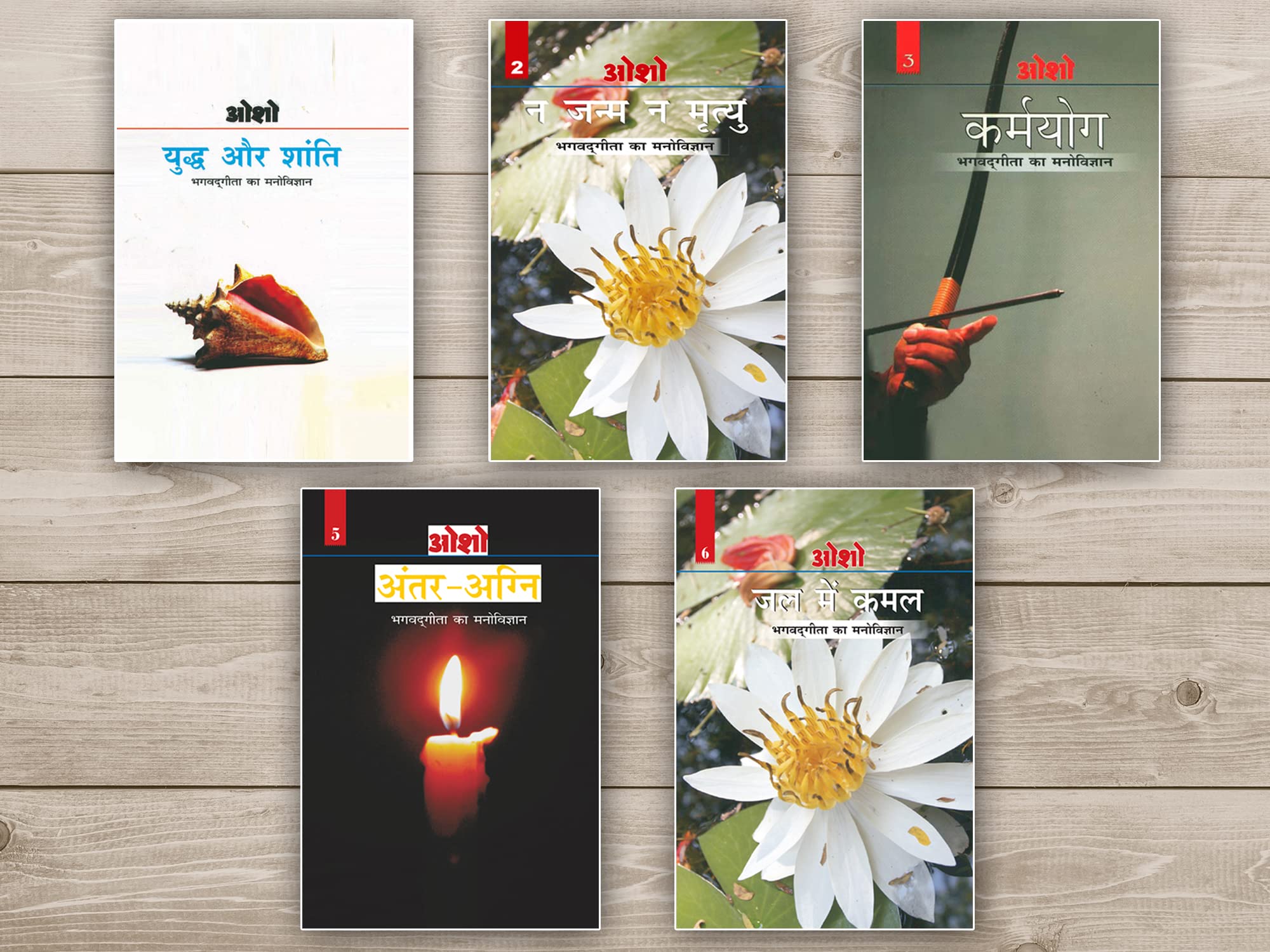 Bhagwat Gita Ka Manovigyan Bhag - 1-5 (    - 1 - 5) | Set Of 5 Osho Books In Hindi