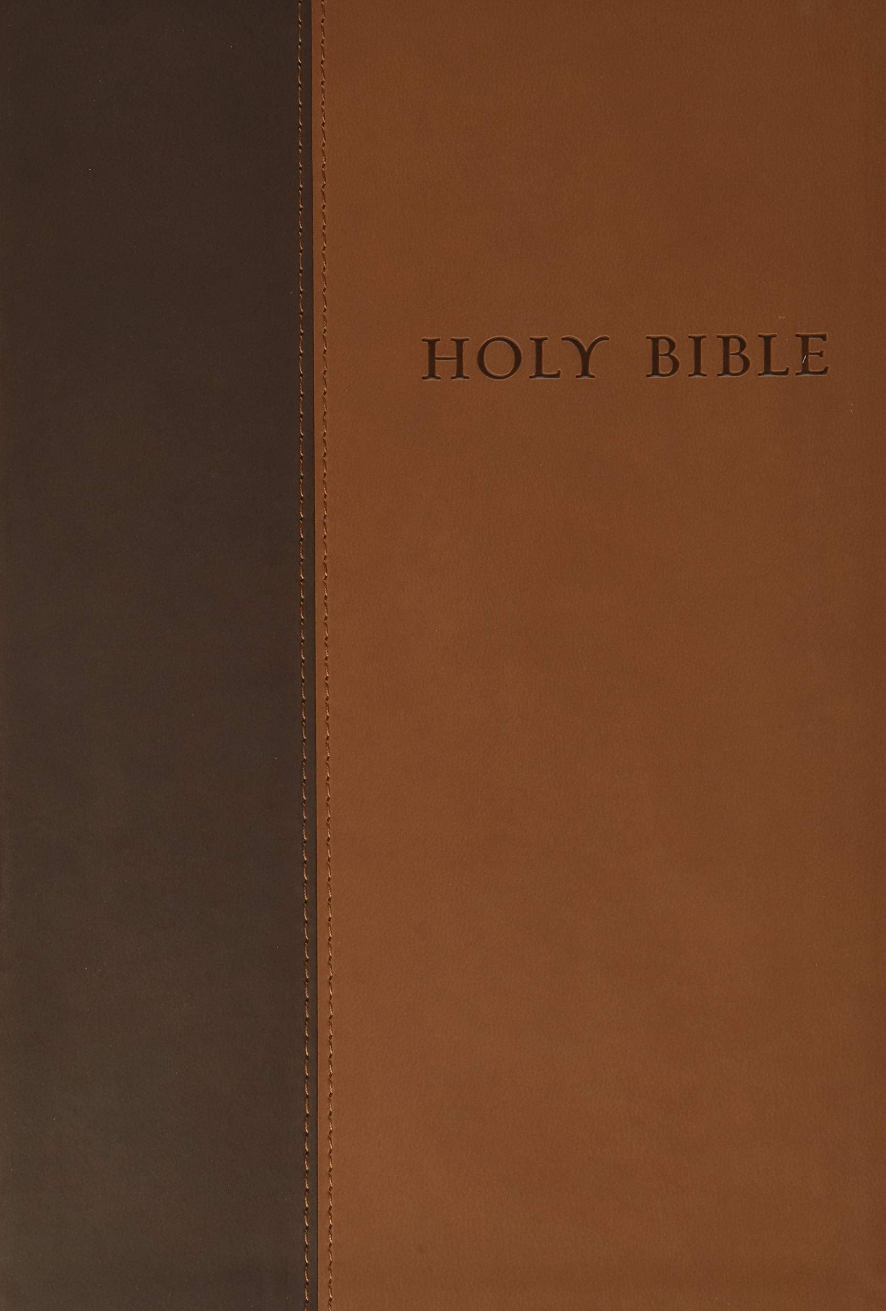 Premium Value Slimline Bible Large Print Nlt, Tutone (Leatherlike, Brown/Tan)