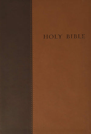 Premium Value Slimline Bible Large Print NLT, TuTone (LeatherLike, Brown/Tan)