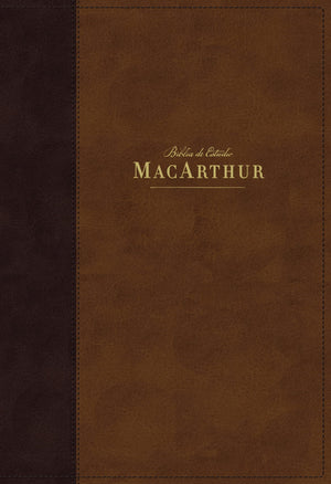 NBLA, Biblia de Estudio MacArthur, Leathersoft, Caf, Interior a dos colores, con ndice, Comfort Print (Spanish Edition),Used