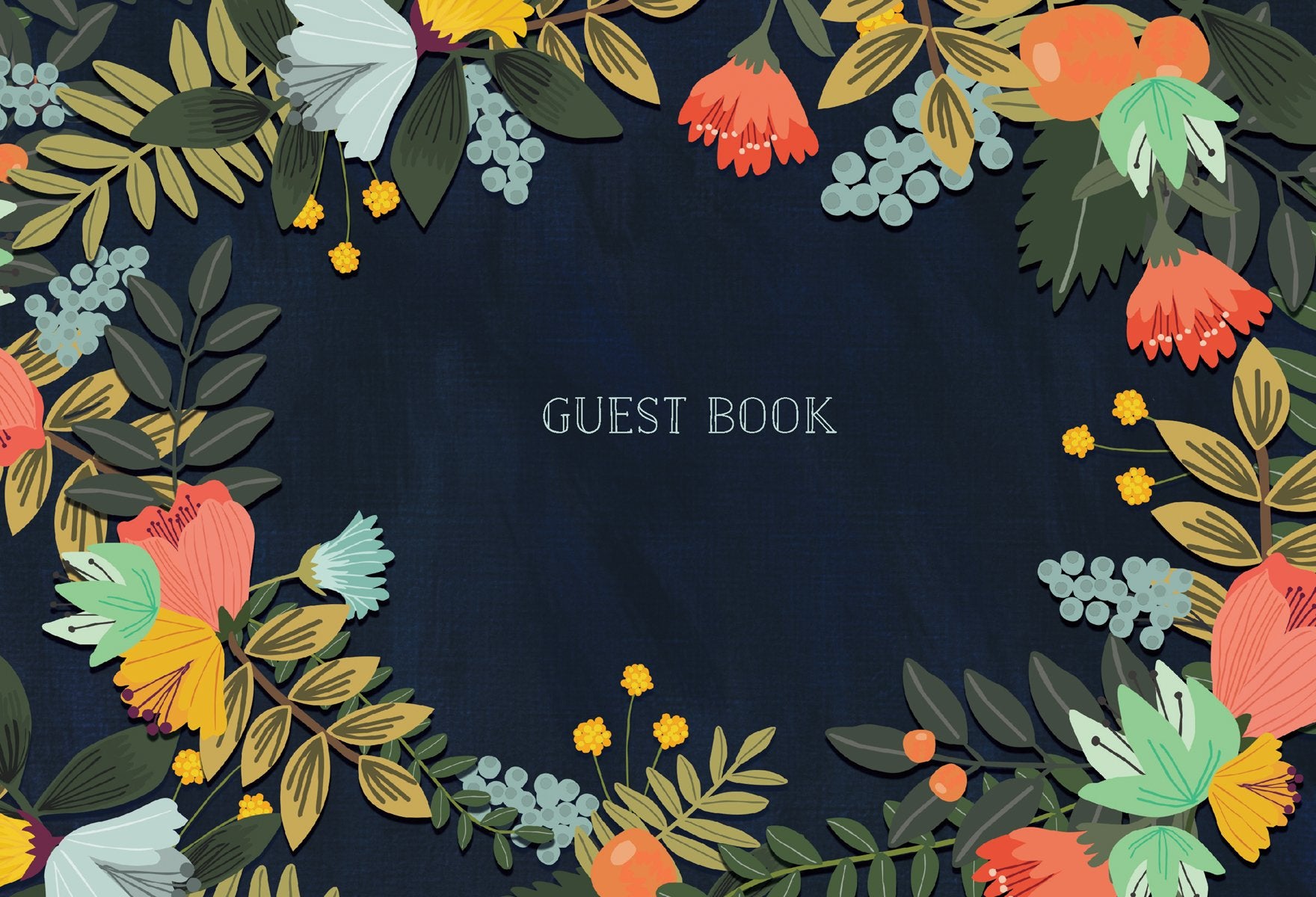 Guest Book: Modern Floral Edition,New