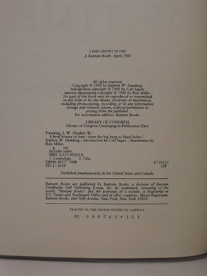 A Brief History Of Time: From The Big Bang To Black Holes