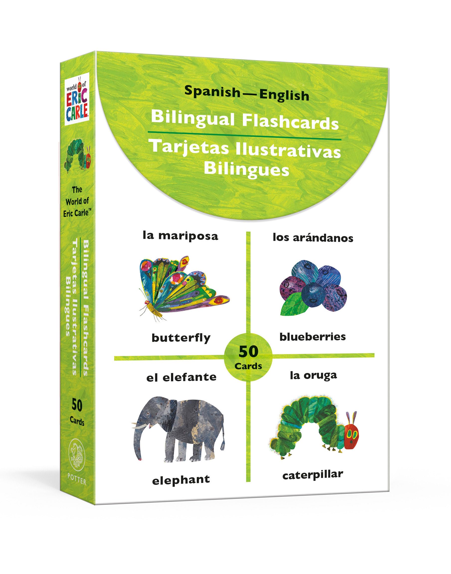 The World Of Eric Carle Bilingual Flashcards: 50 Cards In English And Spanish,New