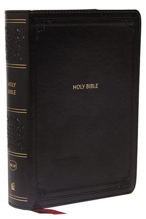 NKJV, EndofVerse Reference Bible, Compact, Leathersoft, Black, Red Letter, Comfort Print: Holy Bible, New King James Version,Used