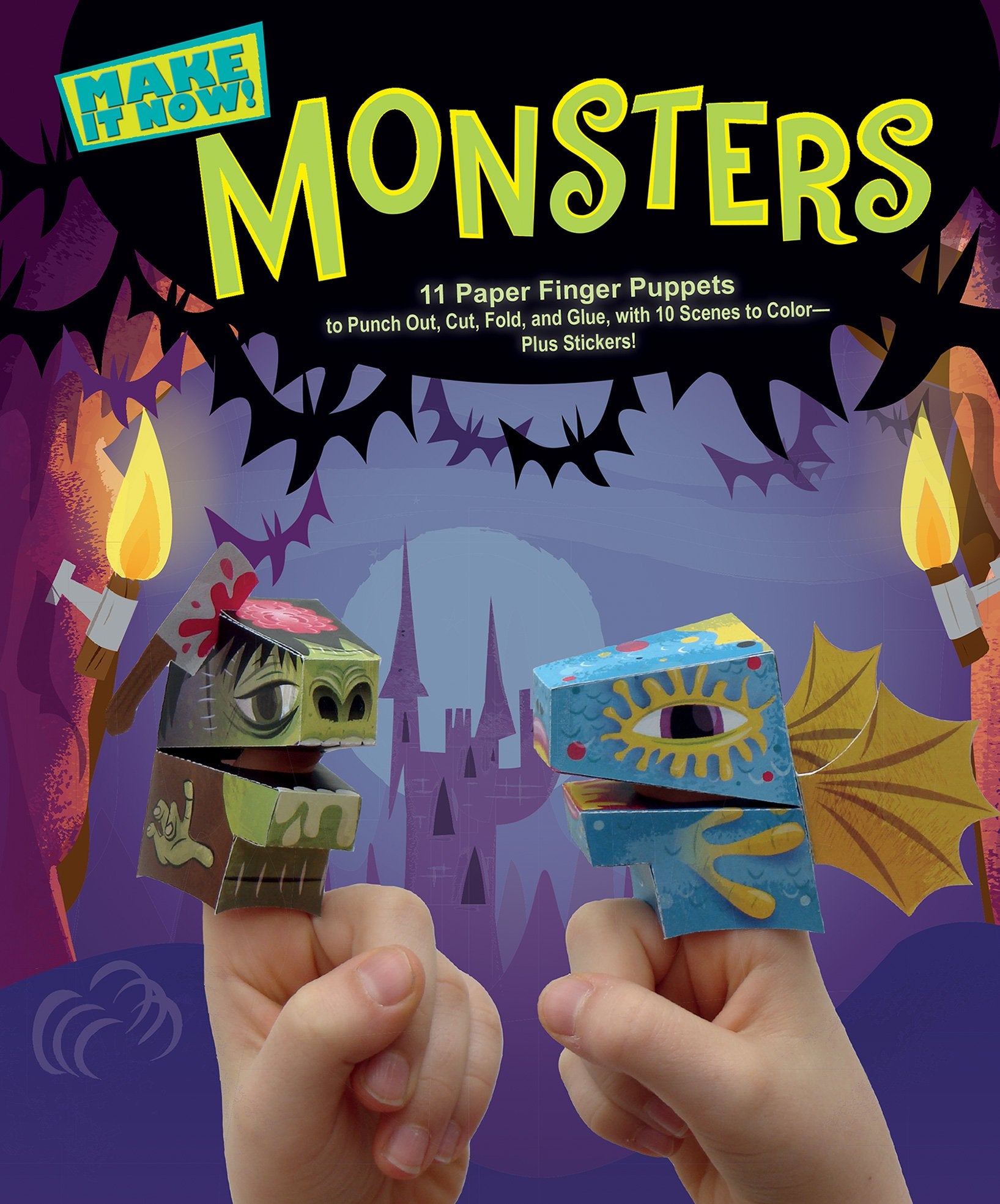Make It Now!: Monsters: 11 Paper Finger Puppets to Punch Out, Cut, Fold, and Glue, with 10 Scenes to ColorPlus Stickers!,Used