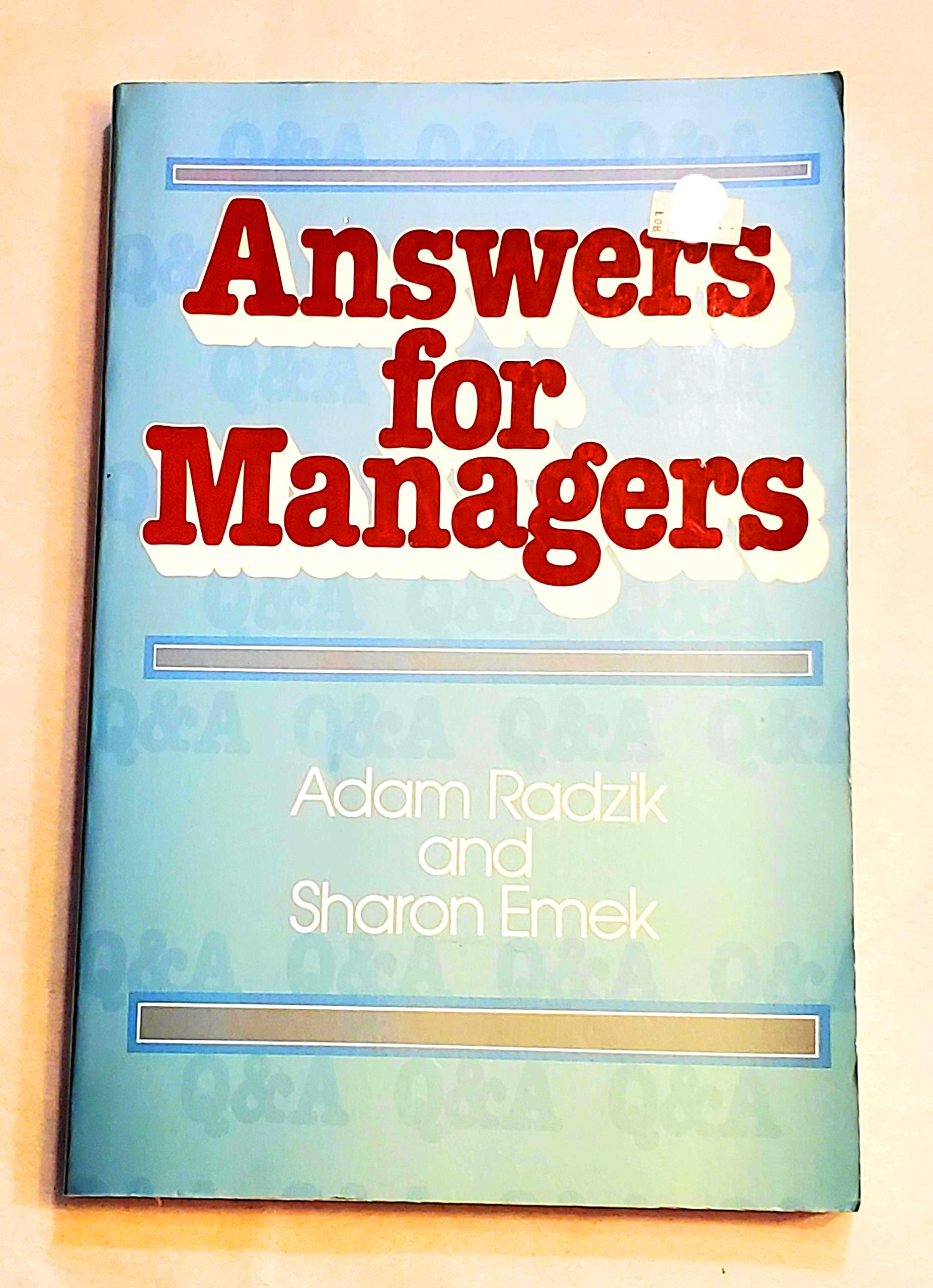 Answers for Managers,Used