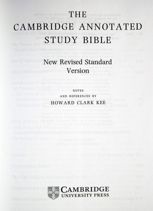 Cambridge Annotated Study Bible (New Revised Standard Version),Used