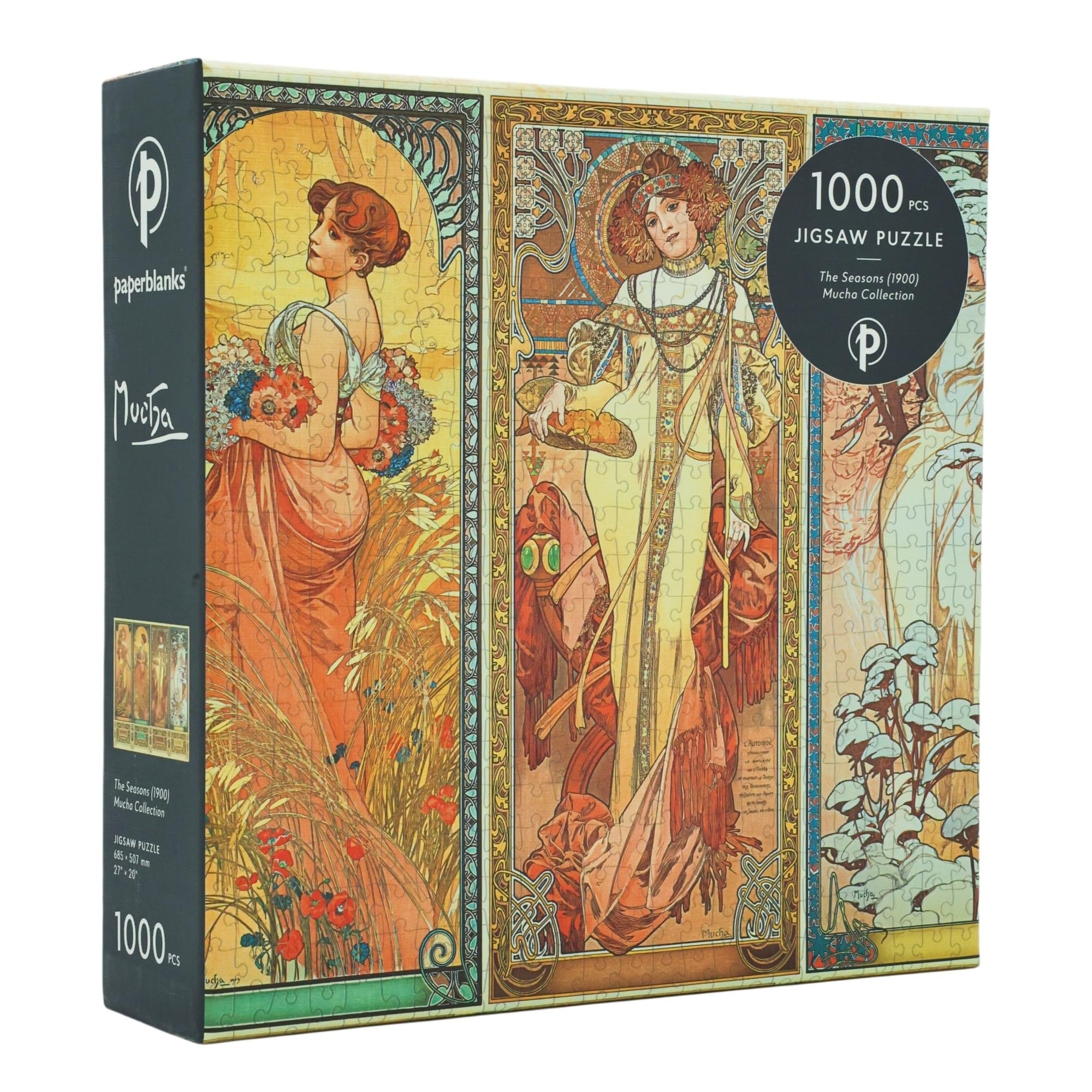 Paperblanks | The Seasons (1900) | Mucha Collection | Jigsaw Puzzle | 1000 Pieces