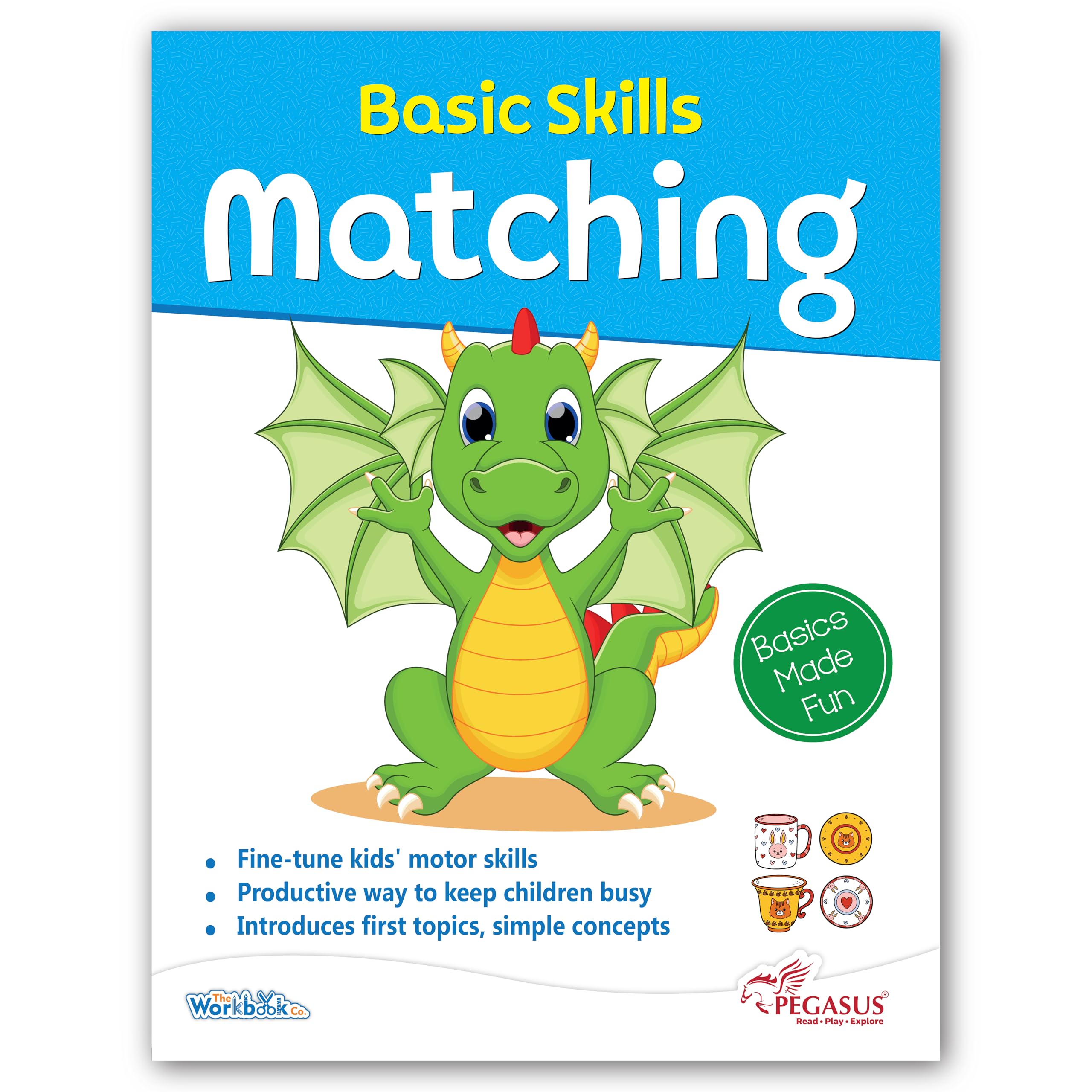 Matching Basic Skills Book For Kids 3+ | Fun Early Learning Activity Book With Shapes, Colors, Numbers & Patterns | Preschool Workbook | Best Educational Gift For Children