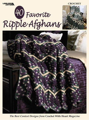 40 Favorite Ripple Afghans,Used