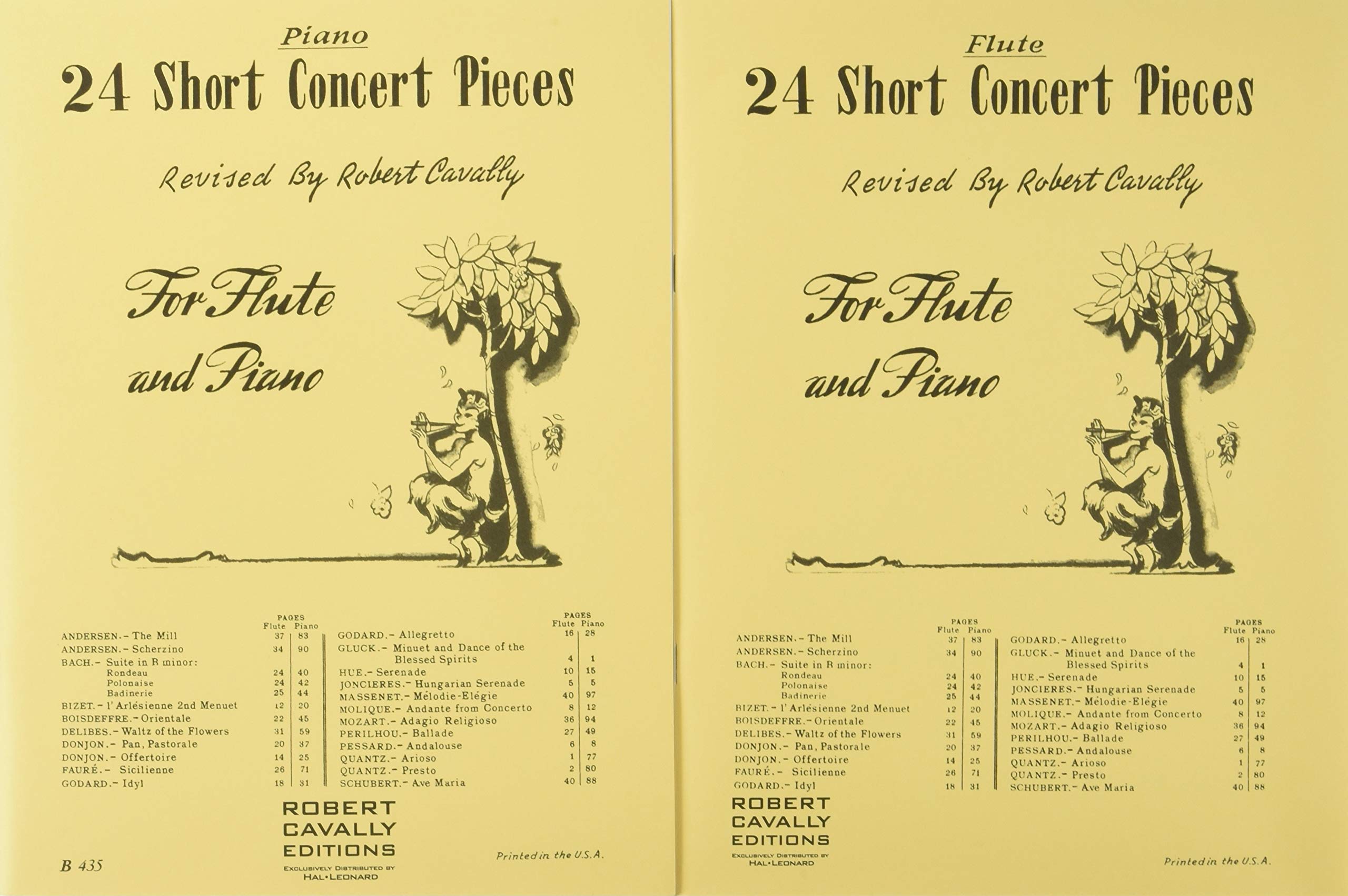 24 Short Concert Pieces: Flute and Piano (2book set, flute and piano),New