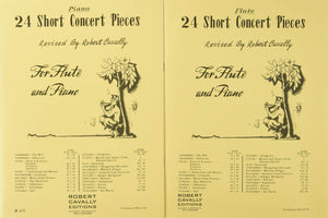 24 Short Concert Pieces: Flute and Piano (2book set, flute and piano),Used
