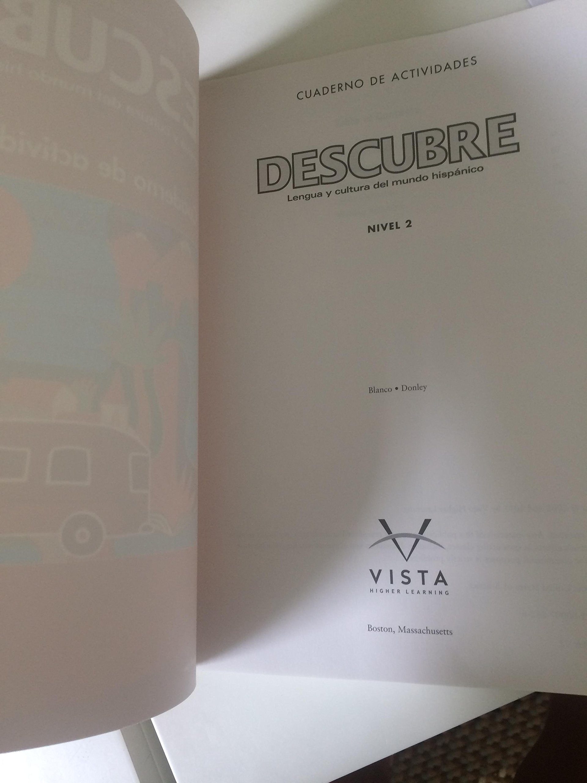 Descubre: Lengua Y Cultura Del Mundo Hispanico, Nivel 2 (Spanish and English Edition),Used