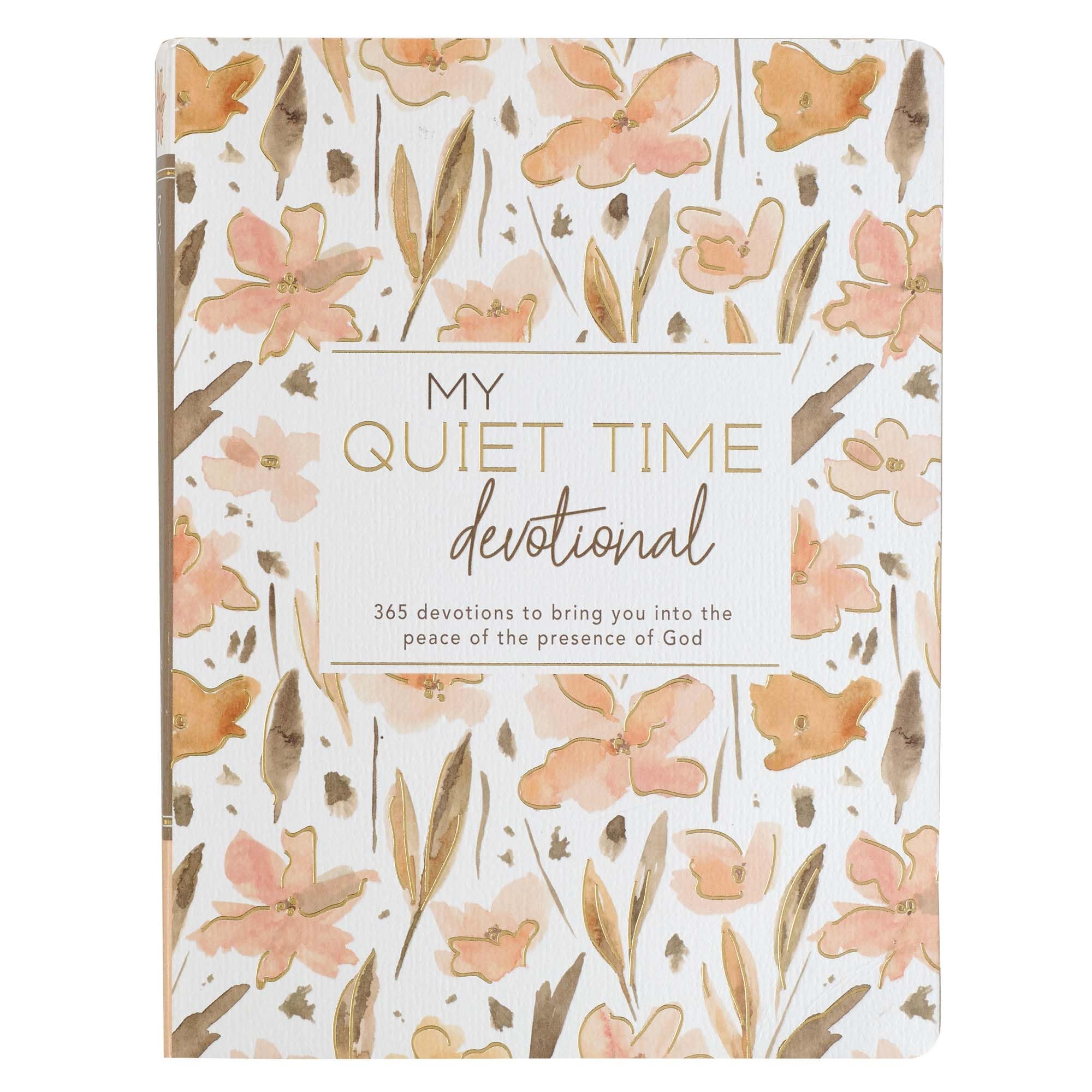 My Quiet Time Devotional  365 Devotions for Women To Bring You Into The Peace Of The Presence of God Peach Floral Softcover Fle,Used