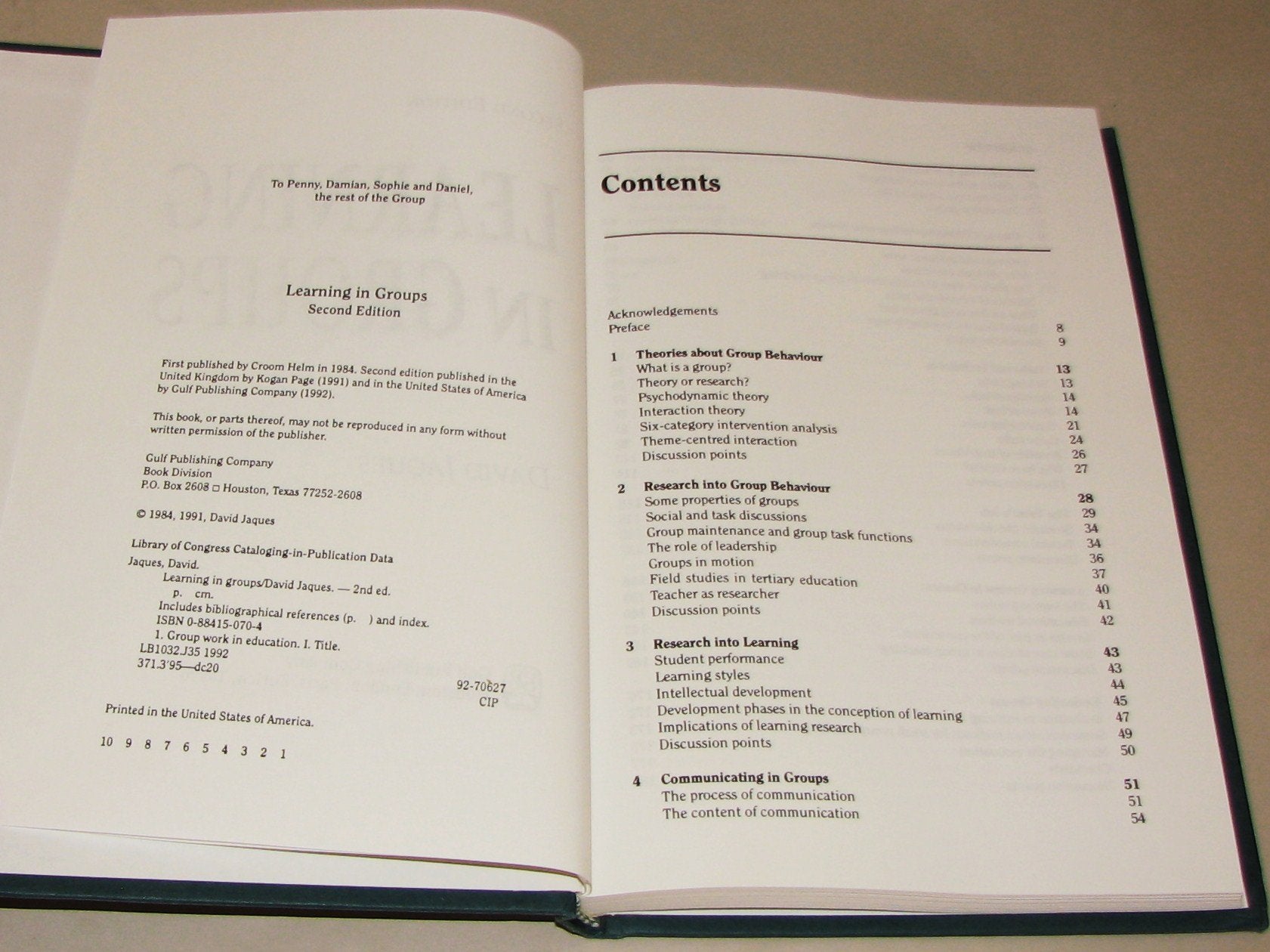 Learning in Groups,Used
