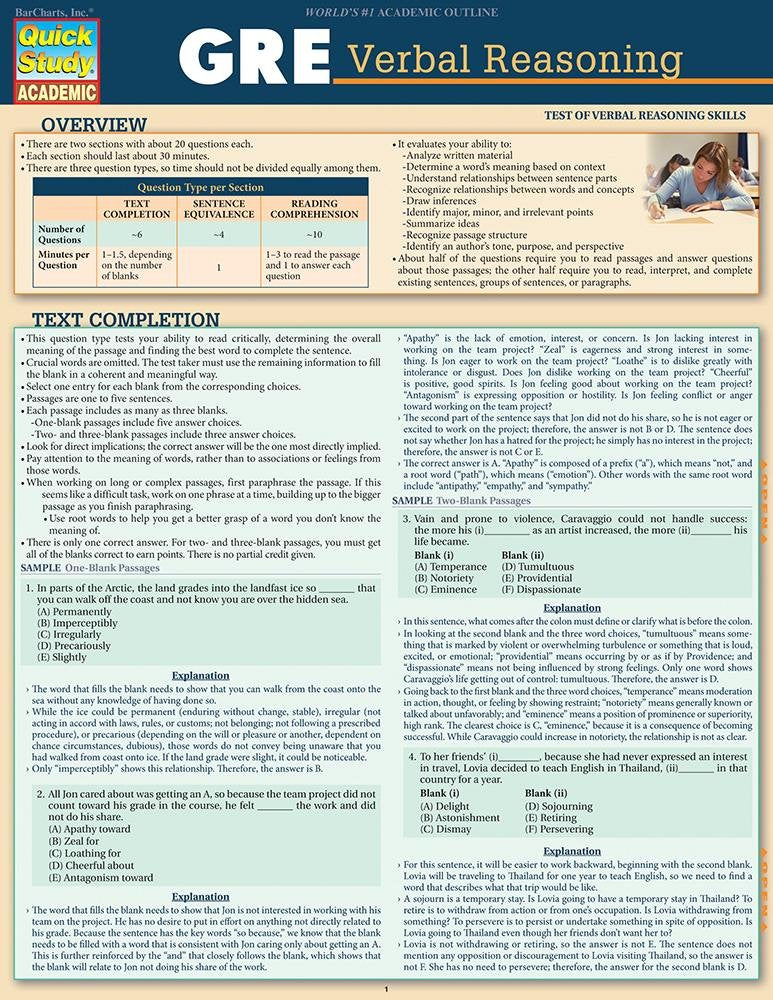 GRE  Verbal Reasoning,Used