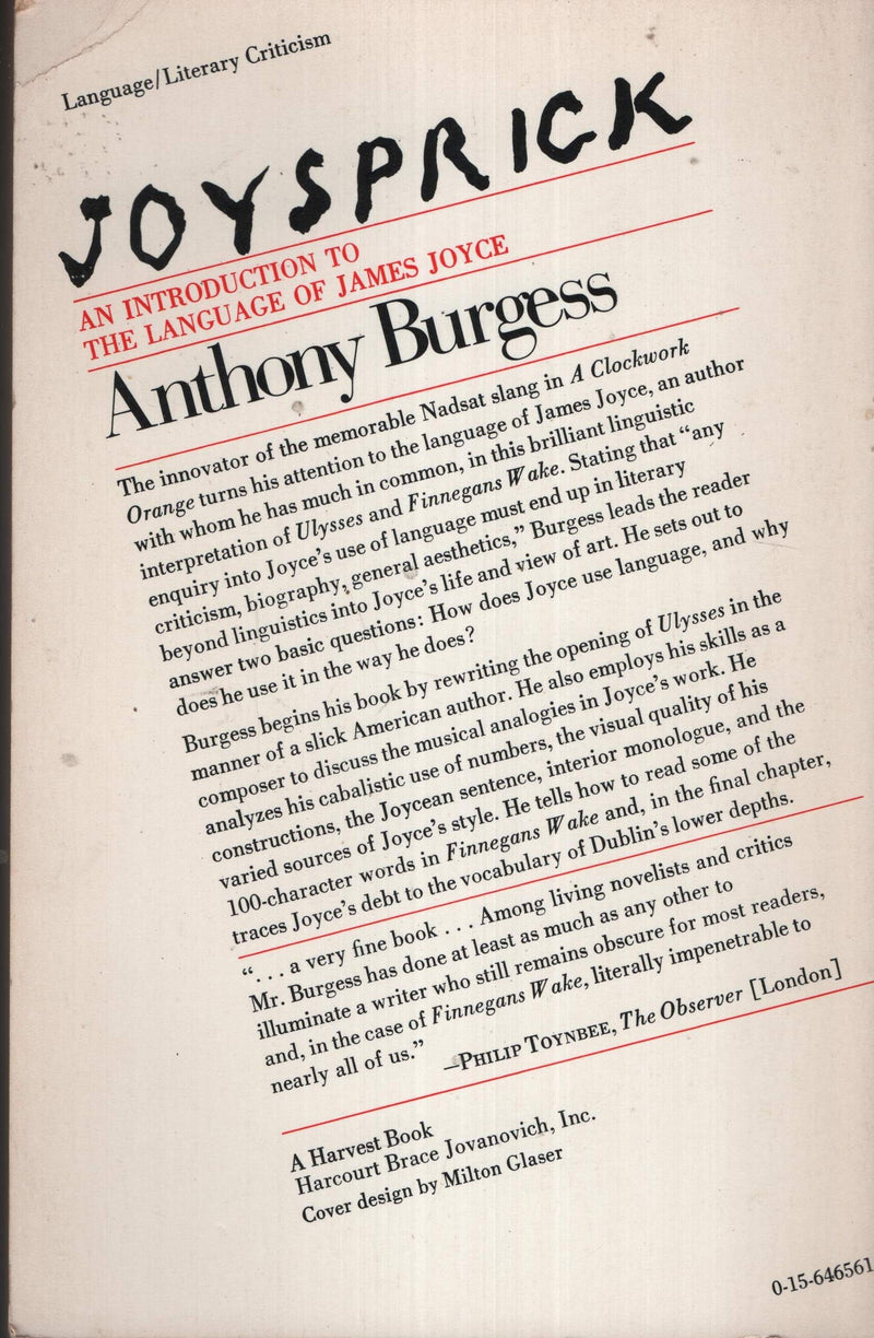 Joysprick: An Introduction To The Language Of James Joyce